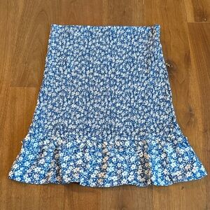 Chic Blue Floral Pencil Skirt